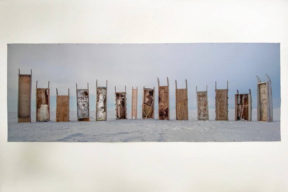 Moving with joy across the ice while my face turns brown from the sun (large format)
